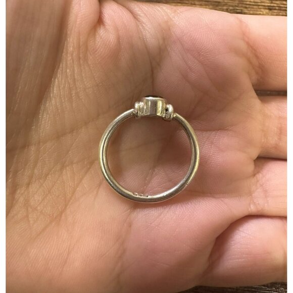 Estate Sterling Silver & Smoky Topaz Size 6.75‎ Band Ring! 40 - Picture 7 of 7